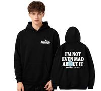 Freya Skye Merch Not Even Mad about It Hooded Drawstring Pocket Sweatshirt Men/women Fashion Pullover (black,XL)
