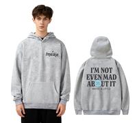 Freya Skye Merch Not Even Mad about It Hooded Drawstring Pocket Sweatshirt Men/women Fashion Pullover (gray,S)