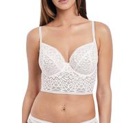 Freya Women's Soiree Lace Longline Underwire Bralette Bra, White, 32FF