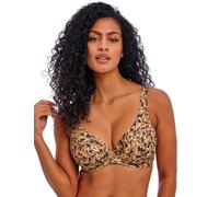 Freya Swim Women's Arizona Wave Underwire High Apex Bikini Top, Dune, 34E