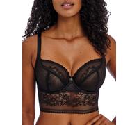 Freya Sydnie Bra Plunge Longline Lace Bras Underwired Non Padded Sheer Lingerie