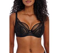 Freya Bra Sydnie 402821 High Apex Plunge Underwired Non-Padded Sheer Lace Black