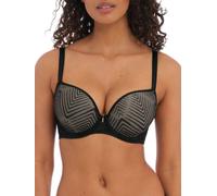 Freya Women's Tailored Underwire Molded Plunge T-Shirt Bra, Black, 34D