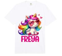 Freya Unicorn Name Personalized Design Comfort Colors Adult Heavyweight T-Shirt