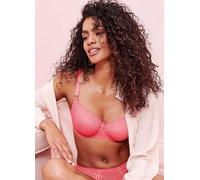 Freya Women's Viva Lace Underwire Side Support Bra Full Coverage, Opaque, Sunkissed Coral, 32DD