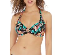 Freya Wild Daisy Halter Bikini Top Coloured In Black Black