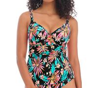 Freya Wild Daisy Plunge Tankini Top Coloured In Black Black