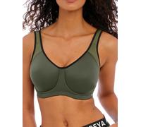 Freya Womens Active Sonic Moulded J-Hook Sports Bra - Green Polyamide - Size 28D
