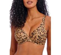 Freya Womens Arizona Wave High Apex Bikini Top - Brown Polyamide - Size 34H