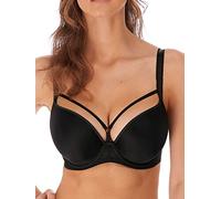 Freya Women's Awakening Moulded Plunge Deco Underwire T-Shirt Bra, Opaque, Black, 30E