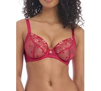 Freya Women's Awakening Underwire Plunge Bra, Opaque, Red, 32DD