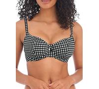 Freya Women's Check in Underwire Sweetheart Bikini Top, Monochrome, 38GG US