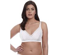 Freya Women's Daisy Lace Wireless Bralette Plunge Bra, Opaque, White, M