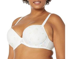 Freya Women's Daydreaming Underwire Molded Plunge T-Shirt Bra, Flora White, 36F
