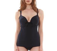 Freya Womens Deco Swim Moulded Tankini Top - Black Nylon - Size 36D UK BACK/CUP