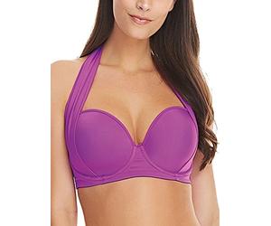 Freya Womens Deco Swim Underwire Moulded Multiway Bandeau, 34FF, Ultra Violet
