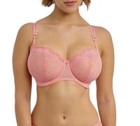 Freya Womens Fascinate Underwire Unlined Balconette Bra, Peach, 34DD