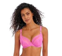 Freya Women's Fatale Underwire Plunge Bra, Sheer, Candy Blossom, 32F