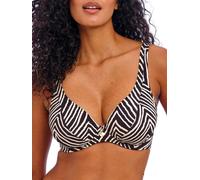 Freya Womens Fiji Falls High Apex Bikini Top - Black Polyamide - Size 32HH