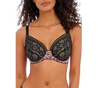 Freya Women's Infinity Fields Underwire Plunge Bra, Opaque, Black, 30DD