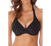 Freya Womens Jewel Cove Halter Bikini Top - Black Nylon - Size 34FF