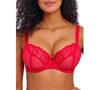Freya Womens Loveland Underwire Plunge Bra, Bombshell Chilli Red, 34F
