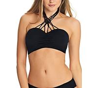 Freya Women's Macramé Molded Bandeau Underwire Bikini Top, Black (black), 30FF