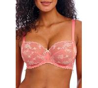 Freya Women's Offbeat Decadence Underwire Side Support Bra, Sunset Coral, 32GG US