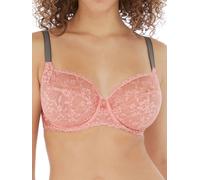 Freya Women's Offbeat Underwire Side Support Bra Plunge, Sheer, Rosehip, 34H US