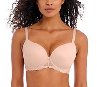 Freya Women's Offbeat Underwire Demi Molded Plunge T-Shirt Bra, Opaque, Natural Beige, 34HH US