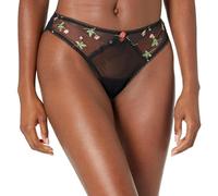 Freya Women's Rose Blossom Classic Brief Bikini Style Underwear, Black, L