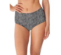 Freya Women's Run Wild Retro High Waist Bikini Brief Bottoms, Black, Large
