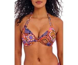 Freya Women's Santiago Nights Underwire Halter Bikini Top, Multi, 32DD