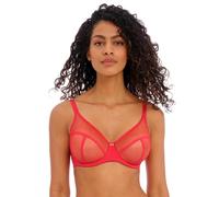 Freya Women's Snapshot Underwire High Apex Bra Full Coverage, Sheer, Chilli Red, 32E