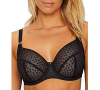 Freya Women's Starlight Underwire Side Support Bra Demi, Sheer, Black, 36FF