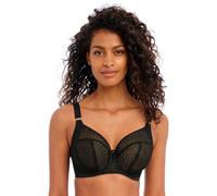 Freya Women's Starlight Underwire Side Support Bra Demi, Sheer, Black, 38E