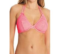 Freya Womens Sundance Underwire Bandless Halter Bikini Top, 32D, Flamingo