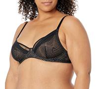 Freya Women's Tailored Underwire High Apex Bra Plunge, Sheer, Black, 34D