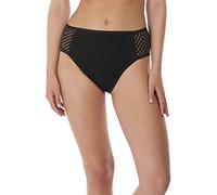 Freya Womens Urban High Waist Bikini Brief - Black Nylon - Size Small