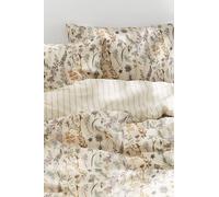 Freyamy Beige Super King Duvet Cover Set - 3pcs Aesthetic Floral Bedding Set Chic, Romantic Flower Bedding Set Super King Size 260x230 cm and 2 Pillowcases 50x75 cm