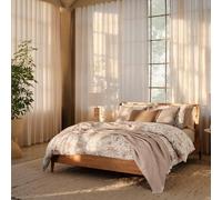 Freyamy White Double Duvet Cover Set - 3pcs Aesthetic Floral Bedding Set Chic, Modern Botanical Red Flower Bedding Set Double Size 200x200 cm and 2 Pillowcases 50x75 cm