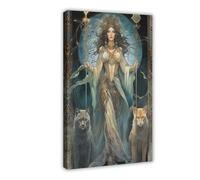 Freyja Goddess Norse Mythology, Goddess of Love And Beauty, Lady Freya, Print, Watercolor Art Print, Poster, Canvas, Wrapped Canvas-1