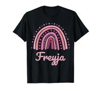 Freyja Name Personalized Funny Women Pink Rainbow Freyja Value Graphic T-Shirt