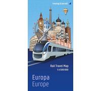 Freytag & Berndt Europe Rail Map 2025 - Detailed Railway Network, Travel Routes & Connections - Large Folded Map for Train Travel & Trip Planning: 1:4,500,000 scale