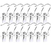 Frezon 15 Pack Boot Hanger for Closet, Laundry Hooks with Clips, Multifunctional Hangers, Single Clip Space Saving for Jeans, Hats, Tall Boots, Towels (White)