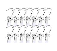 Frezon 30 Pack Boot Hanger for Closet, Laundry Hooks with Clips, Boot Holder, Hanging Clips, Portable Multifunctional Hangers Single Clip Space Saving for Jeans, Hats, Tall Boots, Towels(White)