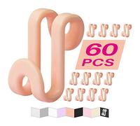 FREZON Clothes Hanger Connector Hooks, Outfit Hangers Extender Clips, Cascading Hanger Hooks, Velvet Huggable Hangers Accessory, Heavy Duty Space Saving for Closet 60 Pcs (Blush Pink)