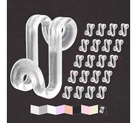 Frezon Clothes Hanger Connector Hooks, Outfit Hangers, Hanger Extender Clips, Cascading Hanger Hooks, Velvet Huggable Hangers Accessory, Heavy Duty Space Saving for Closet 60 Pcs (Clear)