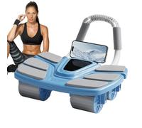 Frfik Abs Roller - Quiet Core Training for Home, Automatic Return Function with Four Wheels for Home Training in Home, Garage, Gym