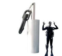 Frfik Aluminium Alloy Safety Tank Rattle - Underwater Rattle | Communication Rod | Underwater Alarm Bell, Diving Noise Rattler with Hook for Diving, Surf, Cave, Deep Sea, Low Vision, S